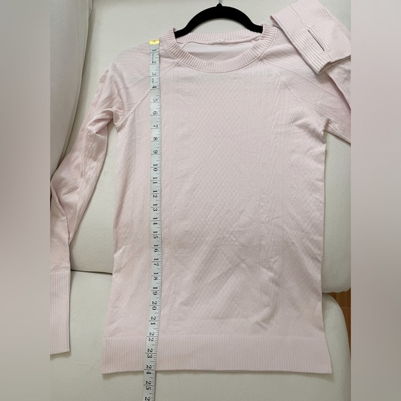 Lululemon Rest Less Pullover Blissful Pink Textured Long Sleeve Top Size 4? - Picture 13 of 13